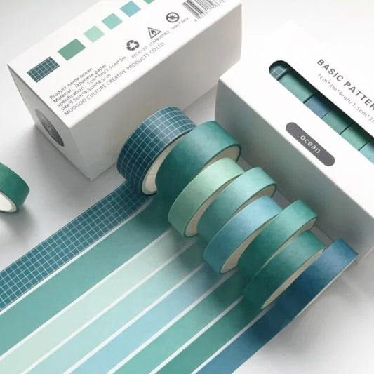 Retro Solid Color Decoration Washi Tape Set